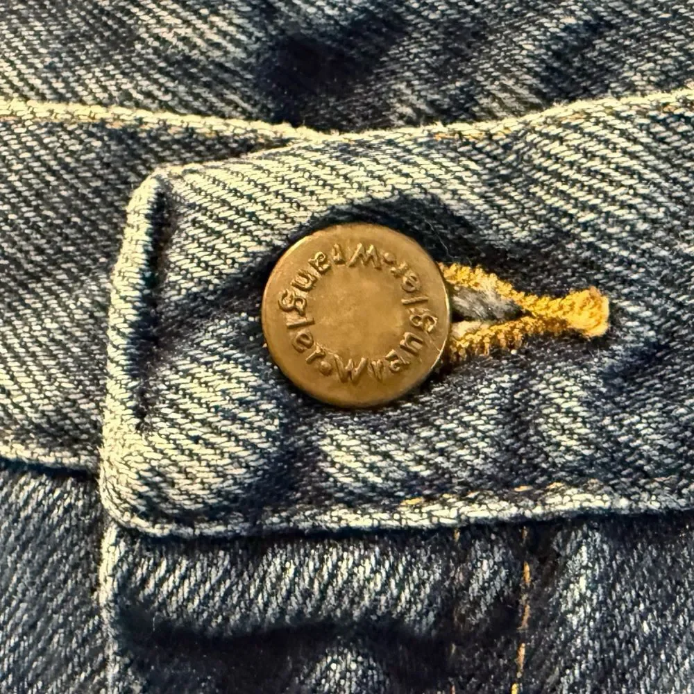 Wrangler 5 Star Premium Denim Regular Fit Blue Jeans Size 36 X 32 (measures 31”)